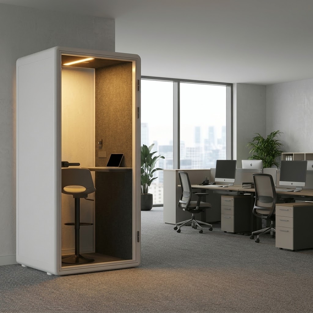 Minimalistyczny design MuteOffice w biurze